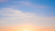 © Nature Peaceful  - Clouds sky pastel background, Colorful sunset cloud color red, orange, yellow, pink, blue in the evening
