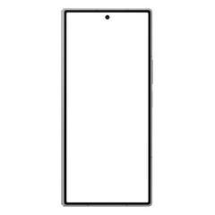 Wall Mural - photo of foldable smartphone similar to android device without background. silver shadow color. temp