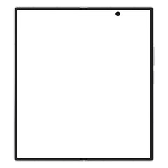 Wall Mural - photo of foldable smartphone similar to android device without background. silver shadow color. temp