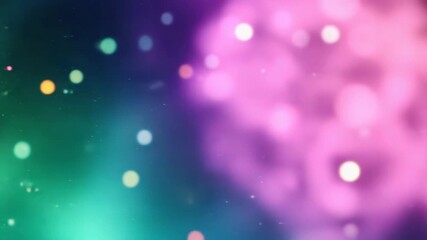 Wall Mural - colorful bokeh light background with soft glowing circles and abstract bright blur creating dreamy f