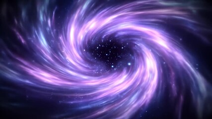 Wall Mural - Cosmic nebula swirls with purple and blue hues. Celestial beauty with bright center