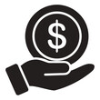 © ZHUMURI - A 3D gold dollar sign held by a person symbolizes a successful financial investment concept
