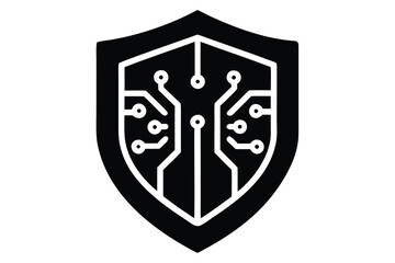 ai code shield vector icon