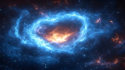 Wall Mural - Swirling cosmic nebula in the vast universe