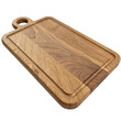 © Imran - Empty wooden cutting board with handle and juice groove