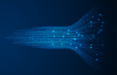 Technology background. Big data visualization concept. Information artificial neural network