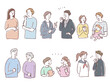 © POMO@Ymo - 人物セット（笑顔、赤ちゃん、夫婦、学生、会社員、高齢者、子供）