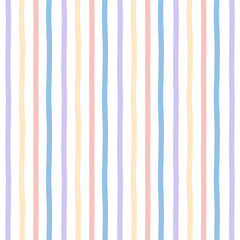 Wall Mural - Pastel stripes background.Halloween striped fabric texture.Multicolor seamless stripe pattern.Hand drawn vertical stripe lines abstract repeat pattern vector illustration background wallpaper.