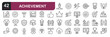 © Bradericon - Set of line icons related to achievement, success, . Outline icons collection. Editable stroke.