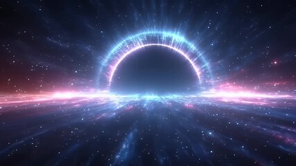 Wall Mural - Dramatic visual representations of black holes or eclipses with glowing energy rings