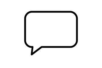 Speech bubble frame, empty chat bubble icon, comment, talk sign, dialogue, thought sign. Vector illustration for communication, messaging app, web design, or social media.