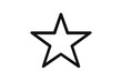 © Susanne - Outline five pointed star icon, minimalist rating symbol, favorite sign, black contour shape, editable stroke vector, transparent background, graphic resource for UI web app design