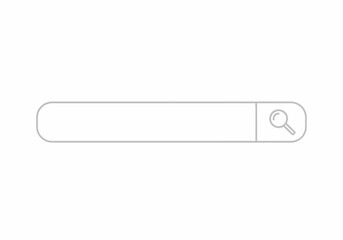 Simple line drawing of a search bar interface element.
