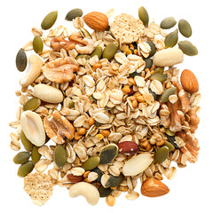 Wall Mural - Assorted Nuts, Seeds, and Oats for a Healthy Snack Mix