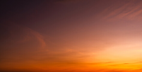 Wall Mural - red sunset sky background, summer pink cloud golden color in the evening, dramatic beautiful morning