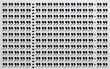 © Mst Rozina Pervin - A graphic pattern featuring a collection of diverse black quotation marks and punctuation symbols on a white background.