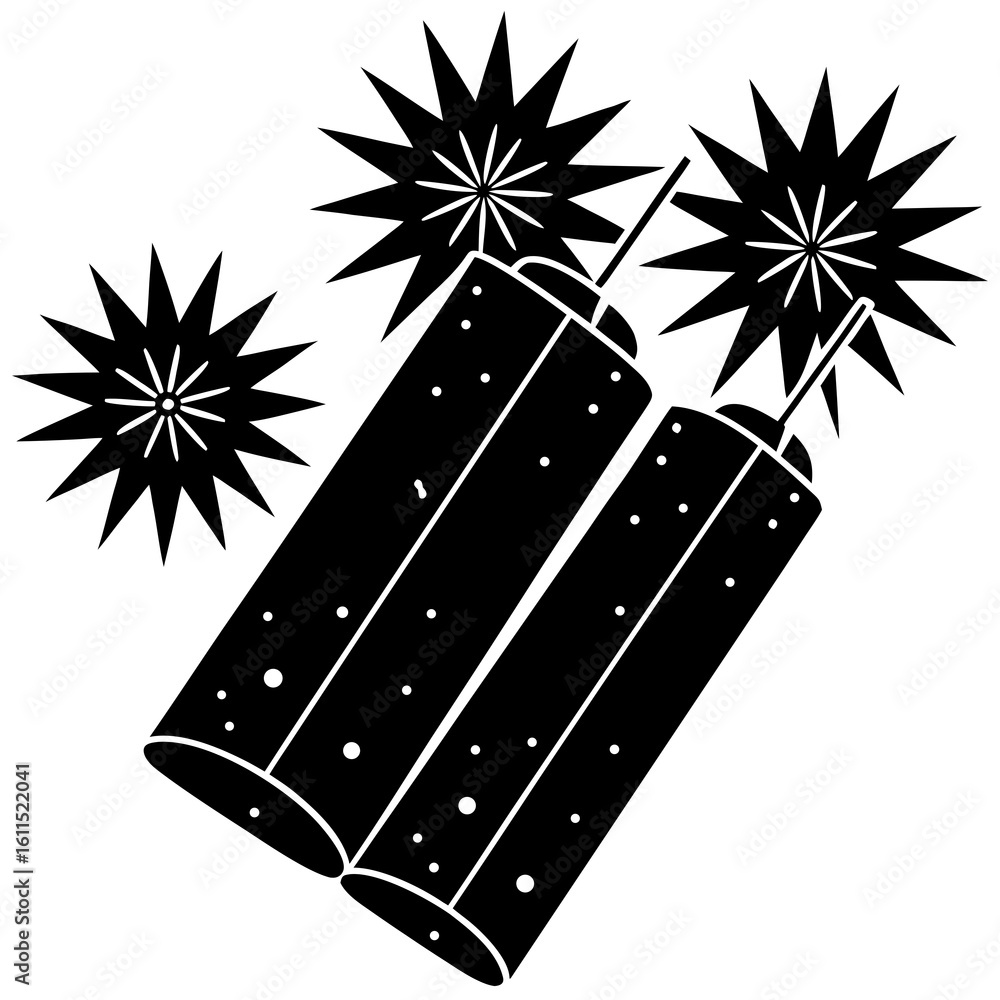 Firecrackers vector perfect for festive projects. High-quality AI ...