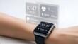 © Md - Futuristic Smartwatch with Floating 3D Interface Display