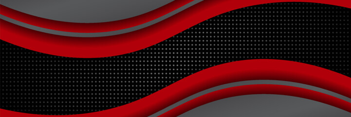 Wall Mural - vector red line background curve element with dark space for text and message design