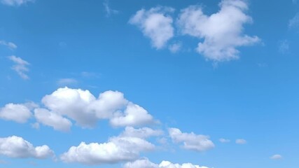 Wall Mural - filming of a heavenly landscape with small clouds.