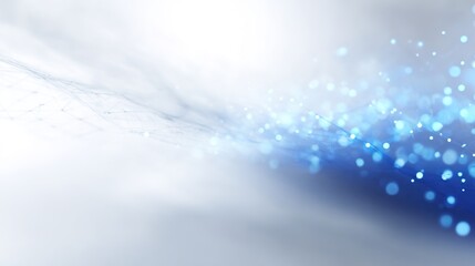 Abstract blue bokeh background with soft light and digital patterns