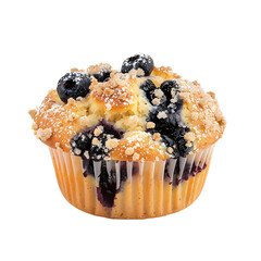 Wall Mural - Fresh Blueberry Muffin with Crumb Topping