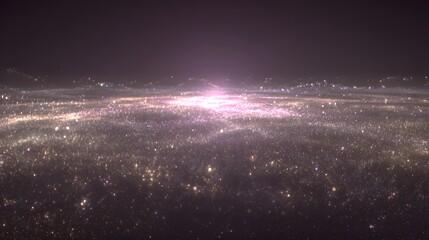Wall Mural - Sparkling galaxy panorama in space.