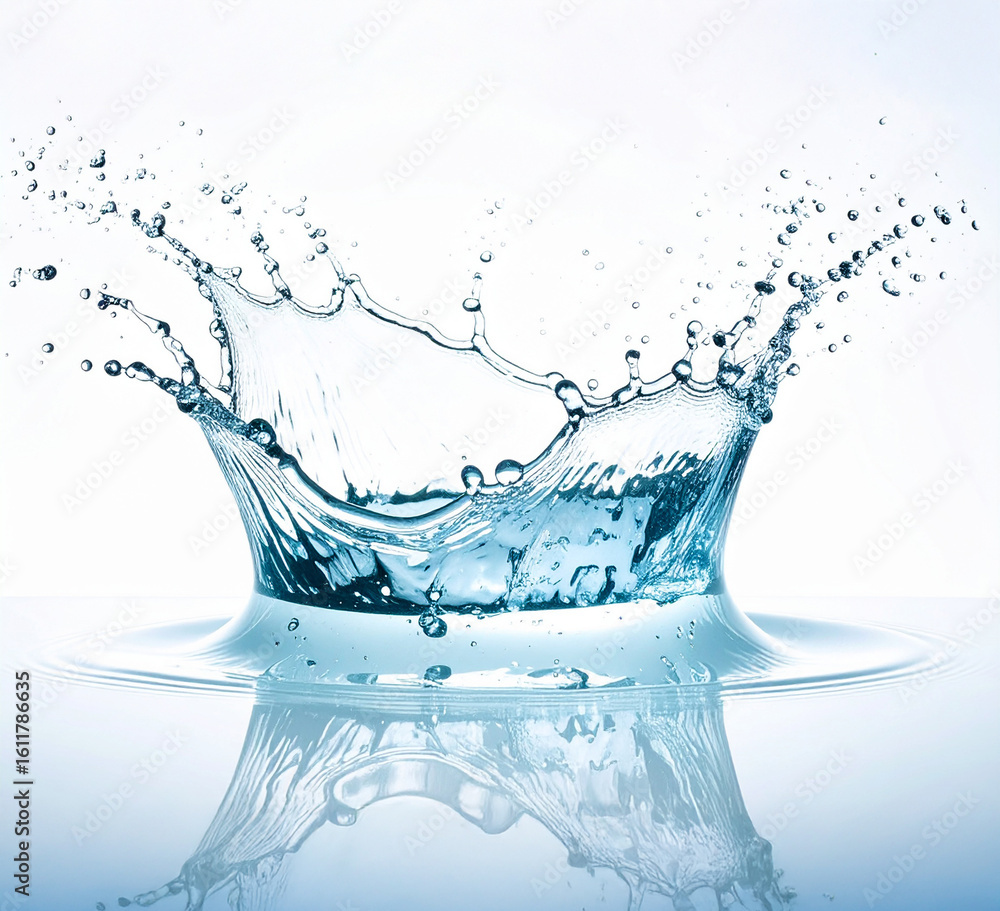 Water splash isolated on white background Stock Photo | Adobe Stock