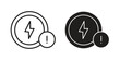 © Gopal - Electric Problem icon logo set. thin line concept simple icon or design element