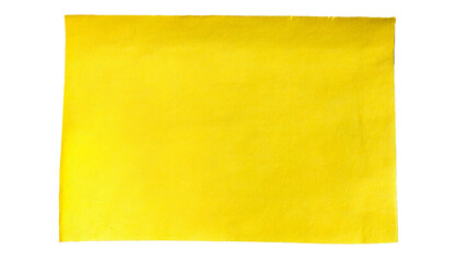 Wall Mural - bright yellow paper on a transparent background for design