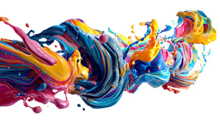 Canvas Print - Vibrant swirls of color creating dynamic motion in art
