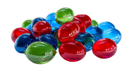 Wall Mural - colorful glass marbles in vibrant red, blue, and green hues