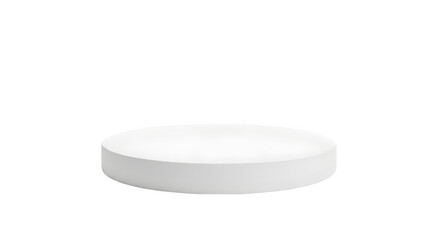 3D Render of a Minimalist White Cylinder, Round Shape, Object on transparent background