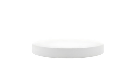 3D Render of a Minimalist Round Platform, Product Display Stand, Pedestal on transparent background