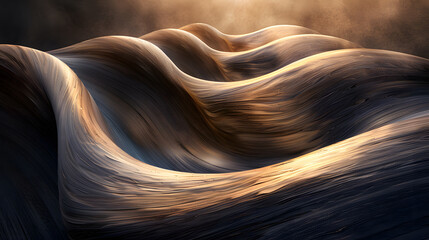 Wall Mural - A colorful, abstract image of a wave with orange and blue colors