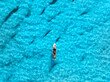 © den-belitsky - Aerial view of sup board and blue sea with transparent water on summer sunny day . Top drone view of Kayakers in crystal-clear turquoise waters in Mallorca, Balearic Islands, Spain. Vibrant sea