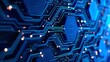© Stromlab-3 - Abstract blue circuit board with glowing lights and intricate pathways