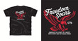 © Pronob - Freedom soars eagle typography memorial vector graphic t-shirt design print