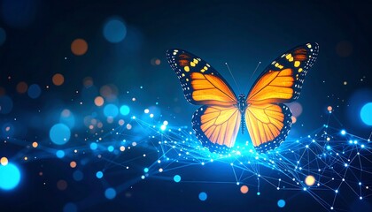Digital butterfly on a network