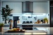 © Taufik - Modern Kitchen Serenity with Coffee Fruit and Clean Design Elements