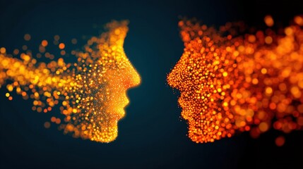 Technology with human minimal concept ofFuturistic lab where synthetic emotions are encoded into AI modules, each assigned unique digital personalities, exploring moral implications of feeling