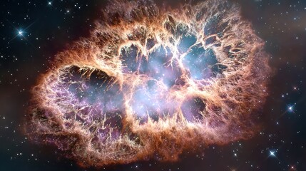 Wall Mural - Colorful nebula in deep space