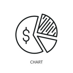 Wall Mural - chart thin line vector icons.