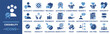 © Camallia Marroh - Credibility icon collection set. Containing integrity, consistency, reliable, authentic, commitment, respect, reliance and more. Solid vector icons collection