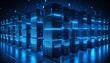 © NafiliaEmil - The configuration of brick walls constitutes the fabric of future data storage technology. High quality.
