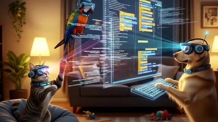 Animals Exploring Virtual Reality for Fun and Learning in a Suitable Home Environment