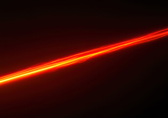 Wall Mural - Intense Burst of Luminous Red and Gold Energy Streaking Diagonally Through a Deep, Mysterious Void