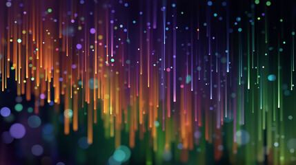 Wall Mural - abstract light stream: a vibrant cascade of colored light streams descends, creating a dynamic and v