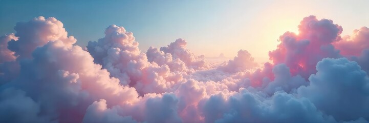Canvas Print - ethereal wisps of cloud steam rise and swirl, creating a captivating ethereal scene perfect for back