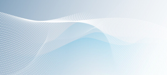 Wall Mural - vector abstract wave line pattern and dot line particle on white, gray color background. modern grap